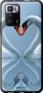 TPU чехол Лебеди для Xiaomi Redmi Note 10 Pro 5G - 6007b-3333 изображение 