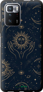 TPU чехол Celestial Harmony: Sun & Moon Gold Mystic Pattern для Xiaomi Redmi Note 10 Pro 5G - 6778b-3333 изображение 