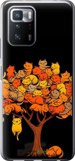 Силиконовый чехол Дерево и котики для Xiaomi Redmi Note 10 Pro 5G - 6516u-3333 изображение 
