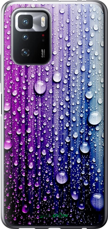

Силіконовий чохол "Краплини води" для Xiaomi Poco X3 GT, Синій