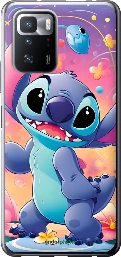 Силиконовый чехол Стич 2 для Xiaomi Redmi Note 10 Pro 5G - 6371u-3333 изображение 
