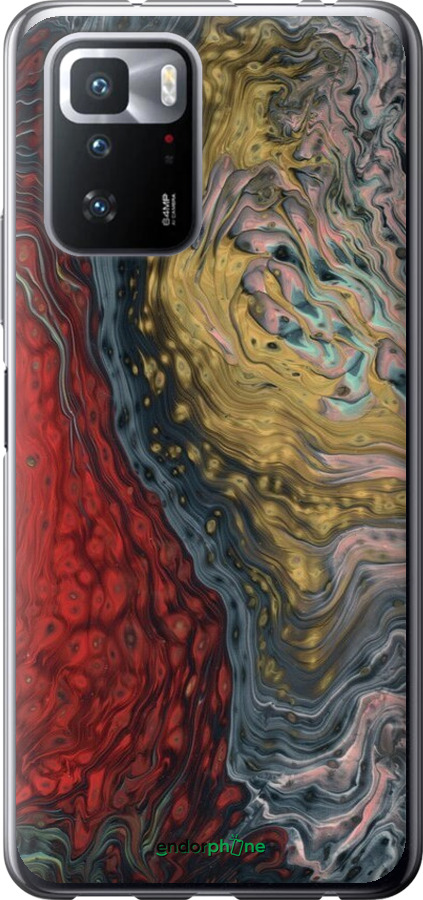 Силиконовый чехол С изображением абстрактной живописи для Xiaomi Poco X3 GT - 6530u-2511 изображение 