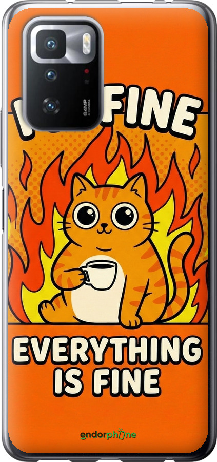 Силіконовий чехол Funny Cat для Xiaomi Redmi Note 10 Pro 5G - 6786u-3333 изображение 