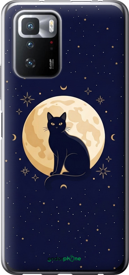 Силіконовий чехол Cute Cat Celestial/Witchy для Xiaomi Redmi Note 10 Pro 5G - 6787u-3333 изображение 