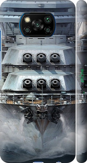 3D пластиковый матовый чехол Линкор, world of tanks, wargaming, военный корабль для Xiaomi Poco X3 - 6453m-2073 изображение 