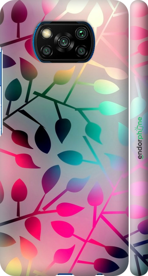 

3D пластиковий матовий чохол "Листя" для Xiaomi Poco X3