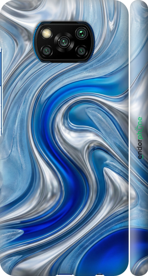 3D пластиковий матовий чехол Liquid Chrome для Xiaomi Poco X3 - 6781m-2073 изображение 