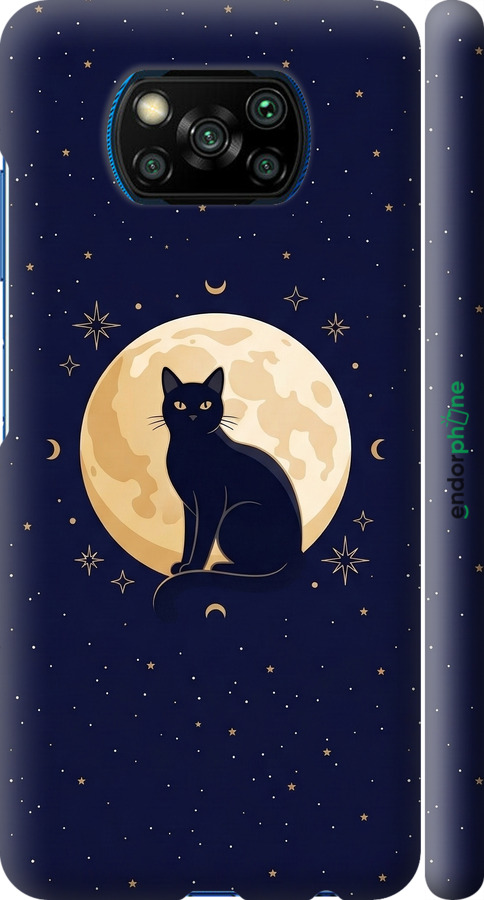 3D пластиковий матовий чехол Cute Cat Celestial/Witchy для Xiaomi Poco X3 Pro - 6787m-2938 изображение 