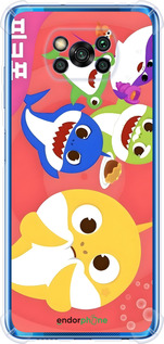 Силикон с усиленными углами чехол Бейби Шаркс для Xiaomi Poco X3 - 6305sp-2073 изображение 