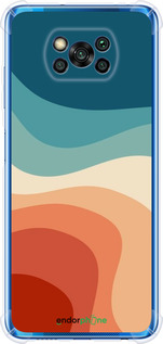 Силикон с усиленными углами чехол В стиле ретро с волнами для Xiaomi Poco X3 - 6531sp-2073 изображение 