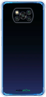 Силикон с усиленными углами чехол Градиент в тёмно - синем стиле для Xiaomi Poco X3 - 6542sp-2073 изображение 