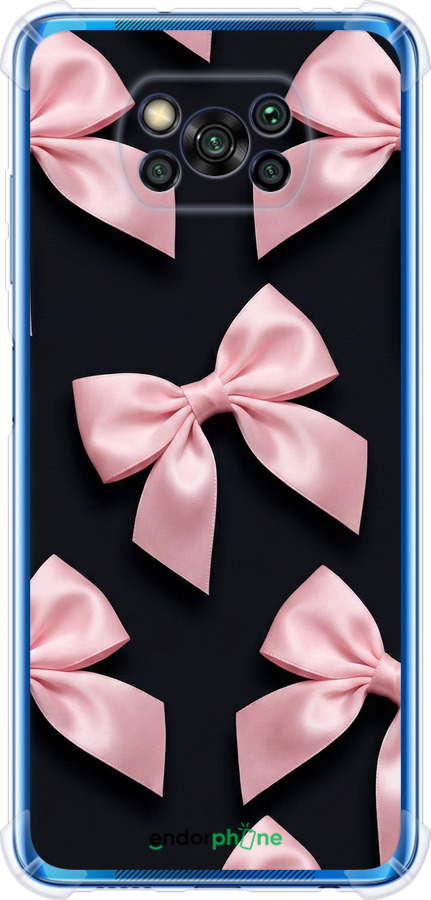 Силикон с усиленными углами чехол Coquette Ribbons Dark Coquette для Xiaomi Poco X3 Pro - 6767sp-2938 изображение 