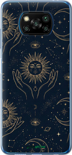 2D пластиковый чехол 'Celestial Harmony: Sun & Moon Gold Mystic Pattern' для Xiaomi Poco X3 изображение 7