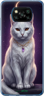 2D пластиковий чехол Mystic White Cat Gothic Dark Purple Gold для Xiaomi Poco X3 - 6805t-2073 изображение 