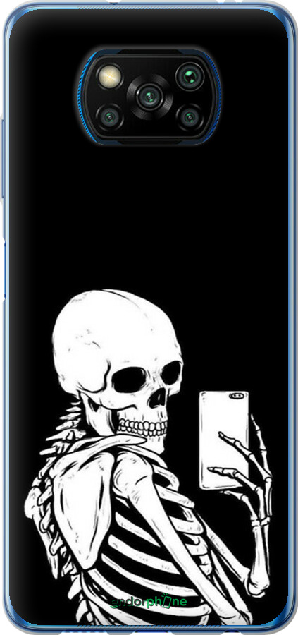 2D пластиковый чехол Скелет делает Selfie для Xiaomi Poco X3 Pro - 6535t-2938 изображение 