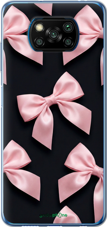 2D пластиковый чехол Coquette Ribbons Dark Coquette для Xiaomi Poco X3 Pro - 6767t-2938 изображение 