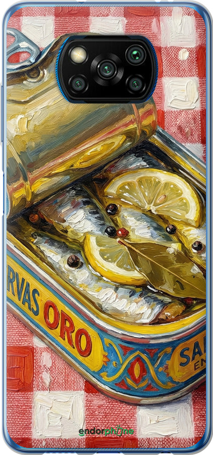 2D пластиковый чехол Vintage Sardine Tin Phone для Xiaomi Poco X3 Pro - 6772t-2938 изображение 