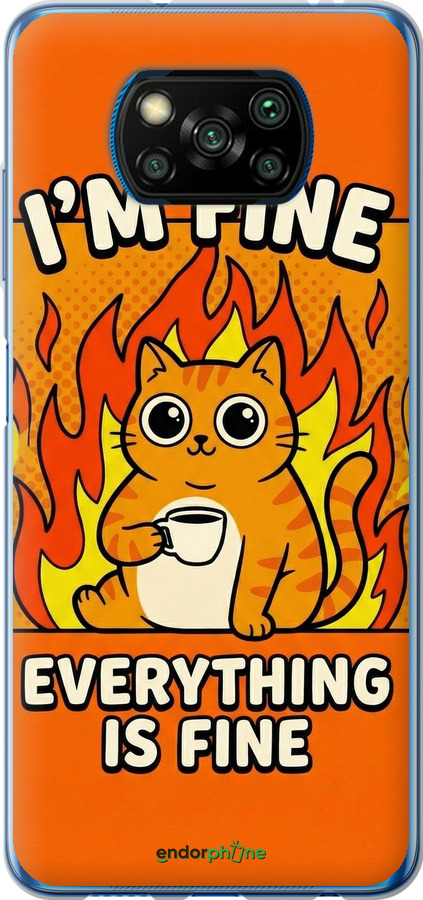 2D пластиковий чехол Funny Cat для Xiaomi Poco X3 Pro - 6786t-2938 изображение 