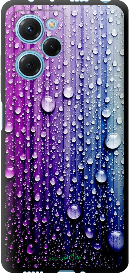 

TPU чорний чохол "Краплини води" для Xiaomi Poco X5 Pro 5G, Синій