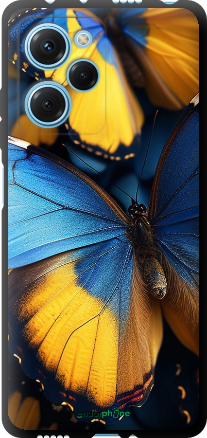 TPU чехол Жовто-блакитні метелики для Xiaomi Redmi Note 12 Pro Speed - 6046b-3334 изображение 