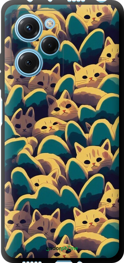 TPU чехол С изображением кошек для Xiaomi Redmi Note 12 Pro Speed - 6429b-3334 изображение 
