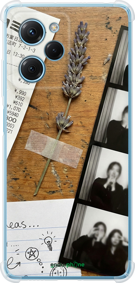 Силикон с усиленными углами чехол Aesthetic Scrapbook Collage для Xiaomi Redmi Note 12 Pro Speed - 6773sp-3334 изображение 