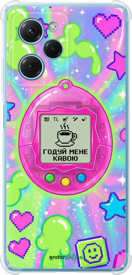 Силикон с усиленными углами чехол Y2K Aesthetic Retro Pet: Годуй мене кавою для Xiaomi Poco X5 Pro 5G - 6784sp-3027 изображение 