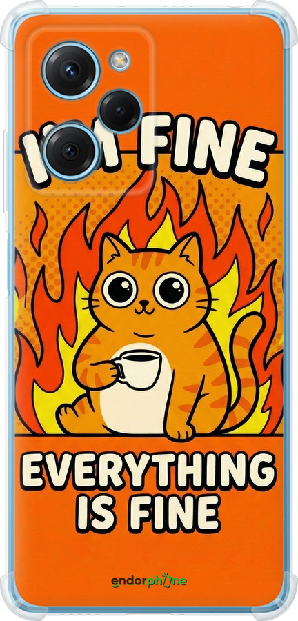 Силіконовий протиударний с посиленими кутами чехол Funny Cat для Xiaomi Redmi Note 12 Pro Speed - 6786sp-3334 изображение 