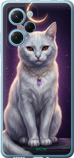 Силиконовый чехол Mystic White Cat Gothic Dark Purple Gold для Xiaomi Poco X5 Pro 5G - 6805u-3027 изображение 