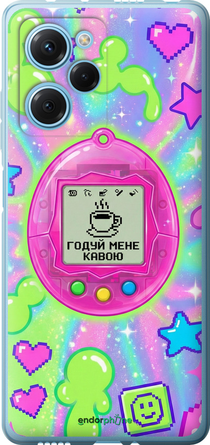 Силиконовый чехол Y2K Aesthetic Retro Pet: Годуй мене кавою для Xiaomi Poco X5 Pro 5G - 6784u-3027 изображение 
