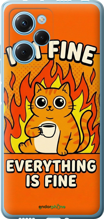 Силіконовий чехол Funny Cat для Xiaomi Redmi Note 12 Pro Speed - 6786u-3334 изображение 