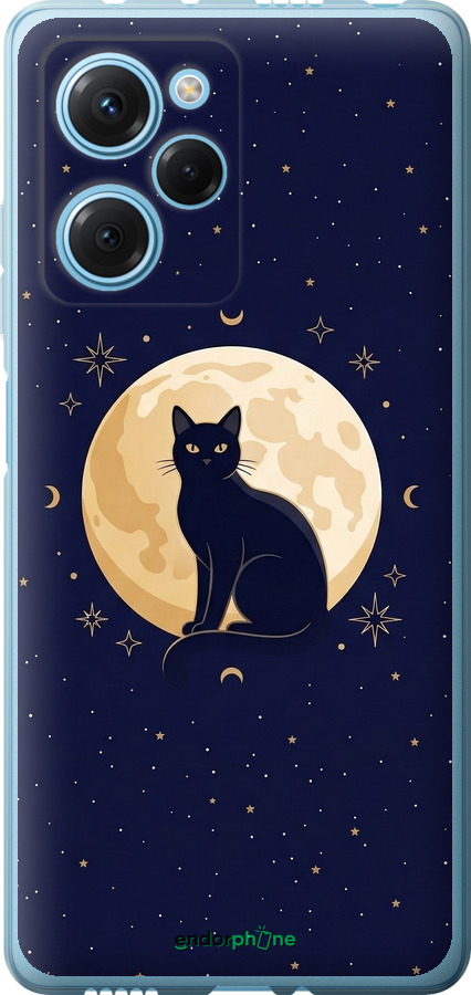 Силіконовий чехол Cute Cat Celestial/Witchy для Xiaomi Redmi Note 12 Pro Speed - 6787u-3334 изображение 
