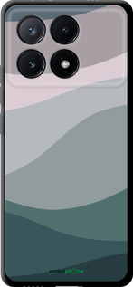 TPU чехол З фіолетовим та бірюзовим ретро-стилем та хвилями для Xiaomi Poco X6 PRO - 6533b-3497 изображение 