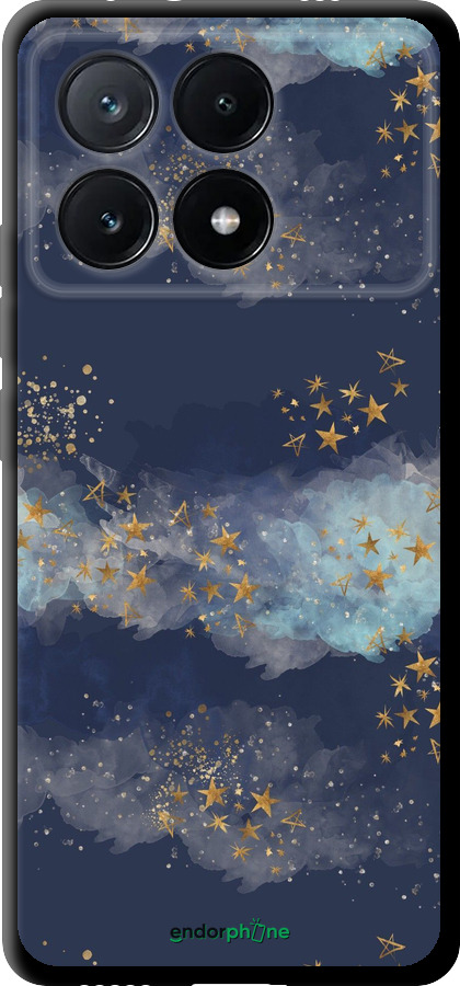 TPU чехол Ночь золотые звезды для Xiaomi Poco X6 PRO - 5421b-3497 изображение 