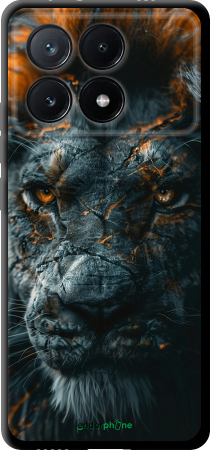 TPU чехол Пламенный лев для Xiaomi Poco X6 PRO - 6153b-3497 изображение 