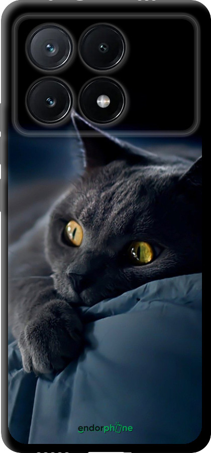 TPU чехол Дымчатый кот для Xiaomi Poco X6 PRO - 825b-3497 изображение 