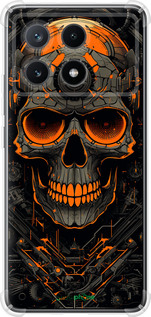 Силикон с усиленными углами чехол Череп для Xiaomi Poco X6 PRO - 5952sp-3497 изображение 