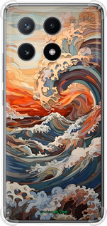 Силикон с усиленными углами чехол Арт волны для Xiaomi Poco X6 PRO - 6324sp-3497 изображение 