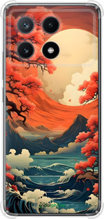Силіконовий протиударний с посиленими кутами чехол Природа Японії для Xiaomi Poco X6 PRO - 6327sp-3497 изображение 