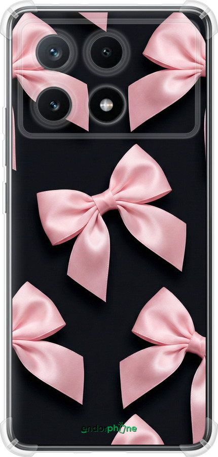 Силикон с усиленными углами чехол Coquette Ribbons Dark Coquette для Xiaomi Poco X6 PRO - 6767sp-3497 изображение 