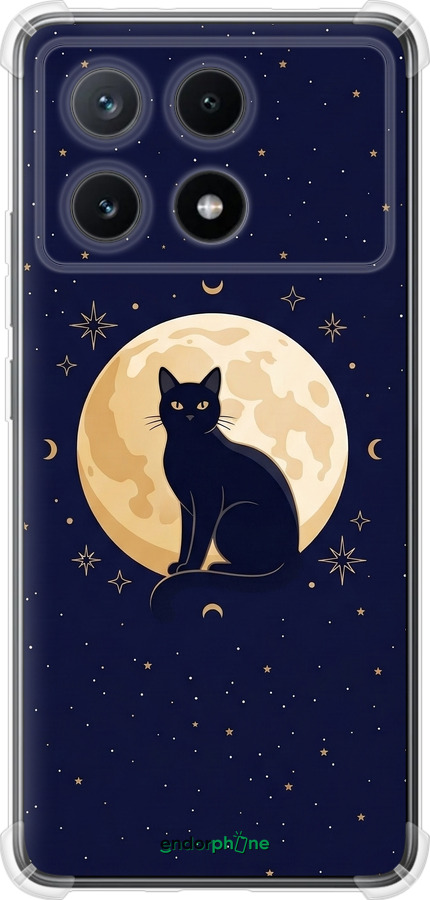 Силикон с усиленными углами чехол Cute Cat Celestial/Witchy для Xiaomi Poco X6 PRO - 6787sp-3497 изображение 