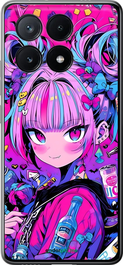 Силиконовый чехол Аниме милаха для Xiaomi Poco X6 PRO - 6314u-3497 изображение 