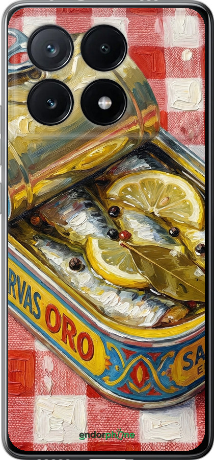 Силиконовый чехол Vintage Sardine Tin Phone для Xiaomi Poco X6 PRO - 6772u-3497 изображение 