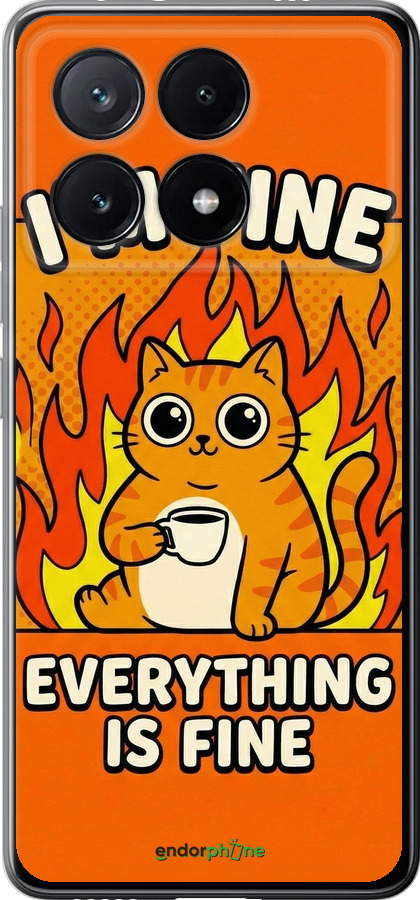 Силіконовий чехол Funny Cat для Xiaomi Poco X6 PRO - 6786u-3497 изображение 