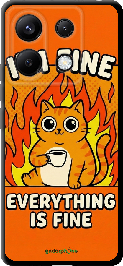 TPU чехол Funny Cat для Xiaomi Poco X6 - 6786b-3678 изображение 