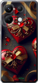 Силіконовий чехол Сердечки v4 для Xiaomi Redmi Note 13 Pro 5G - 5834u-3392 изображение 