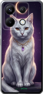 Силиконовый чехол Mystic White Cat Gothic Dark Purple Gold для Xiaomi Poco X6 - 6805u-3678 изображение 