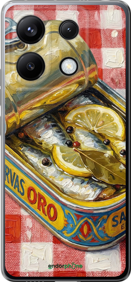 Силиконовый чехол Vintage Sardine Tin Phone для Xiaomi Redmi Note 13 Pro 5G - 6772u-3392 изображение 