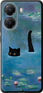 TPU чехол С изображением кота и водяной лилии Monet для Xiaomi Turbo 4 - 6519b-4013 изображение 