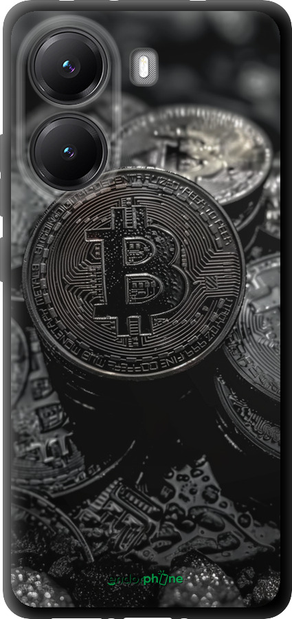TPU чехол Black Bitcoin для Xiaomi Turbo 4 - 6090b-4013 изображение 